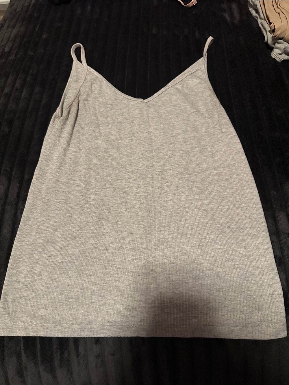 H&M Light Gray V-Neck Spaghetti Strap Camisole